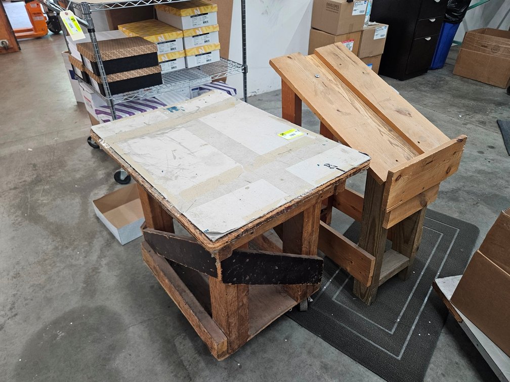 Wood Cart, Wood Incline Table