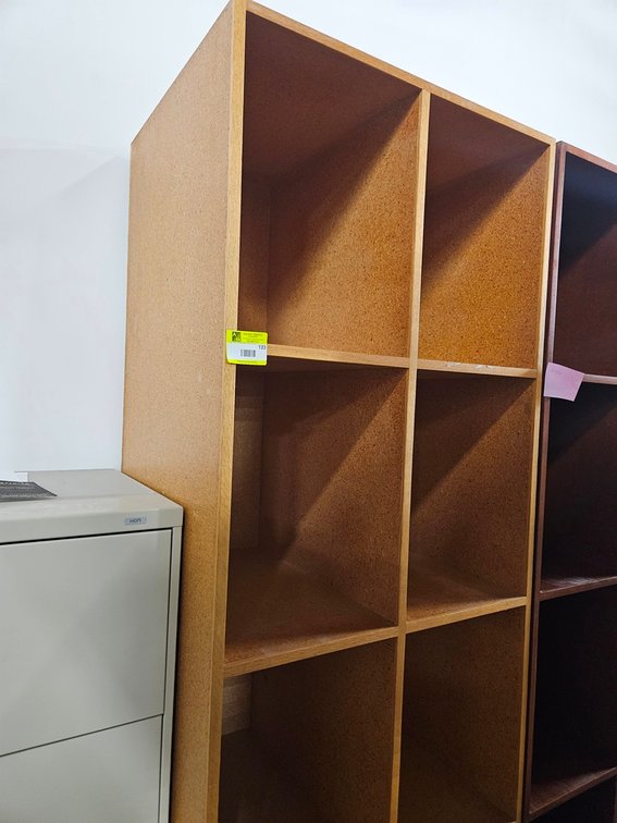 Wood 8 Compartment Shelf, 30"x24"x84"