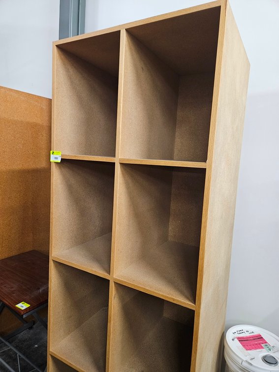 Wood 8 Compartment Shelf, 30"x24"x84"