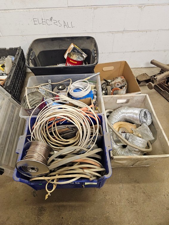 Assorted Electrical Supplies, Casters, More