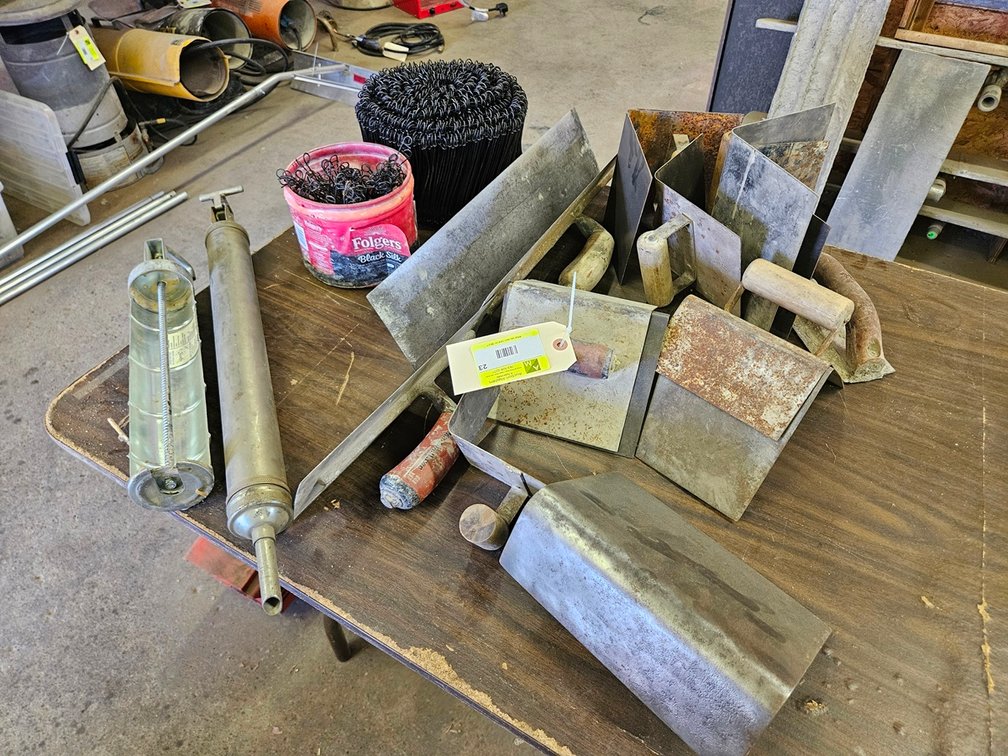 Assorted Concrete Trowels, More