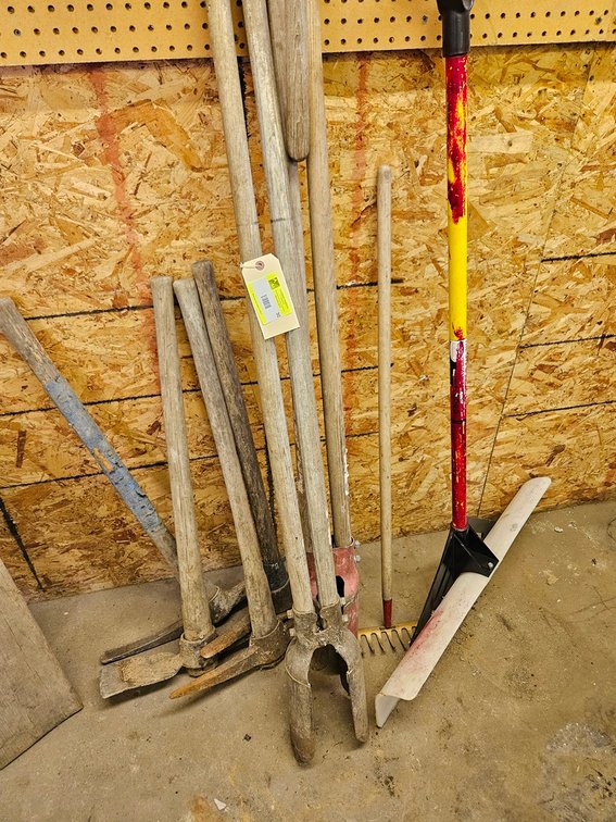 Assorted, Pick Axes, Post Hole Digger, More