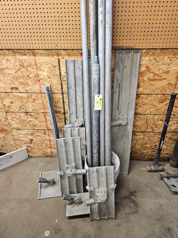 Assorted Concrete Floats and Poles