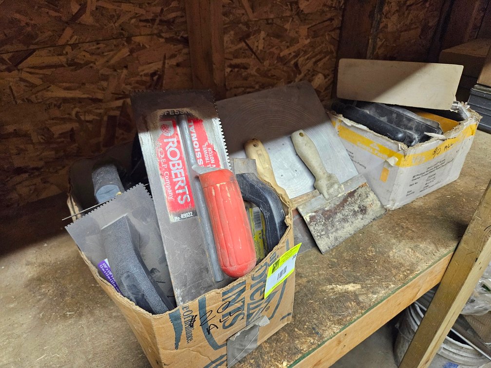 Assorted Tile Adhesive and  Drywall Trowels