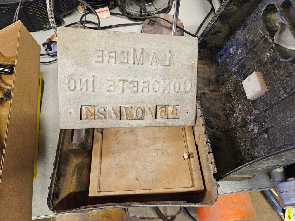 Concrete Stamp, Changeable Date