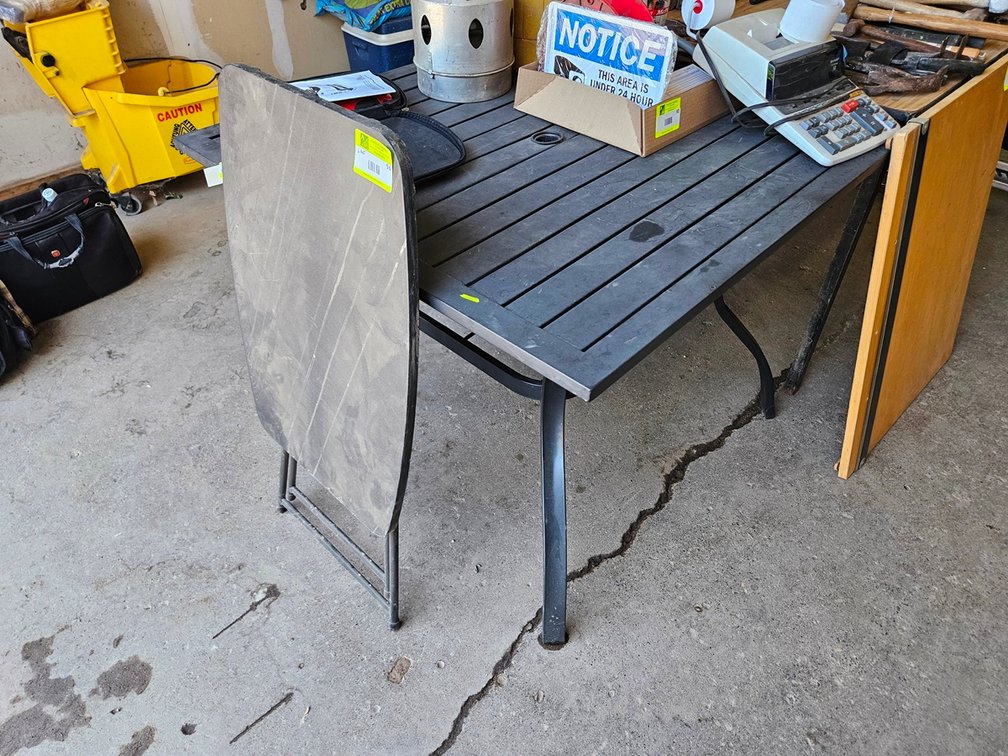 Folding Table 26"x18", Patio Table 37"x37"x28"