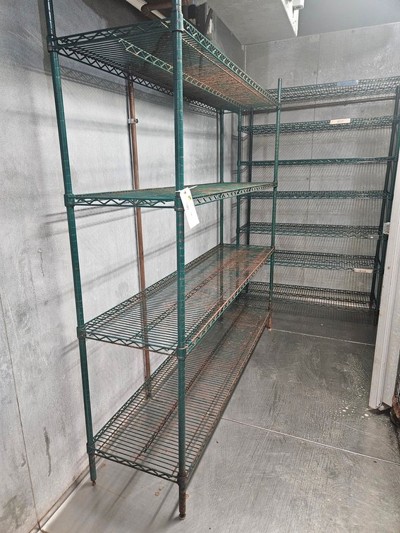 2 Assorted Wire Shelves, 48"x18"x75" and 72"x18"x75"