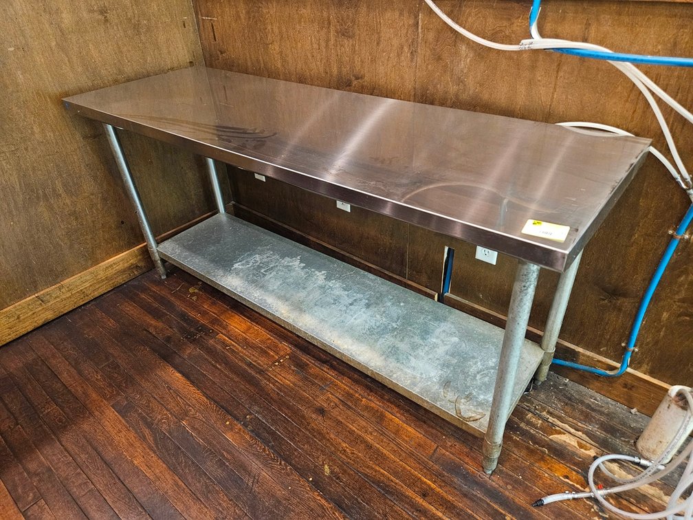 SS Table with Undershelf, 72"x24"x35"