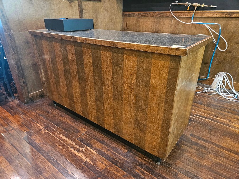 Wood Host Cabinet, 74"x27.5"x42"