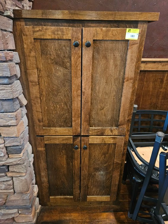 2 Wood 4 Door Cabinets, 30"x17"x60"