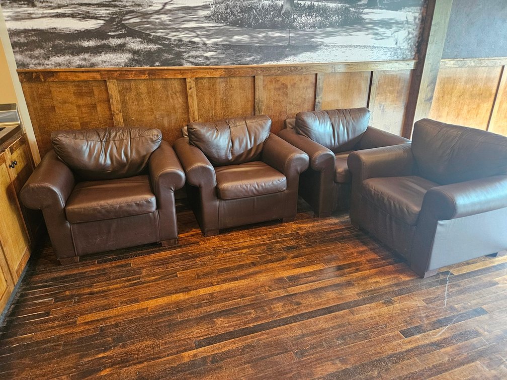 4 Leather Like Accent Chairs