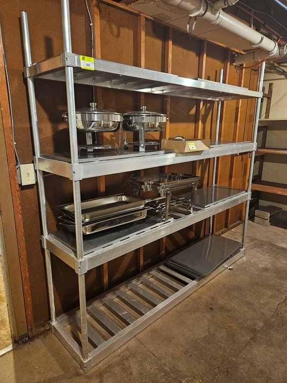 Aluminum 4 Tier Shelf, 80"x18"x76"