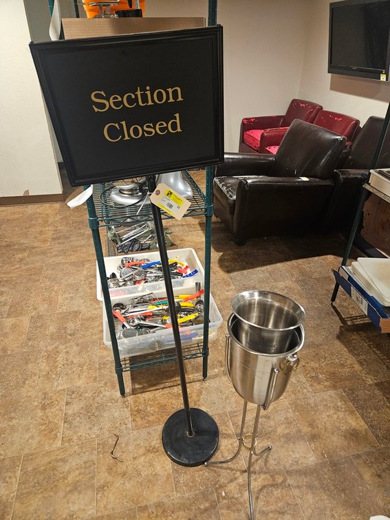 Pedestal Sign, Champagne Buckets with Stand