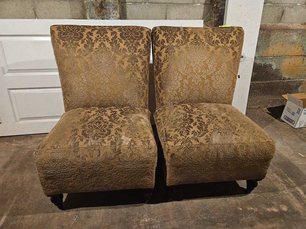 2 Fabric Accent Chairs