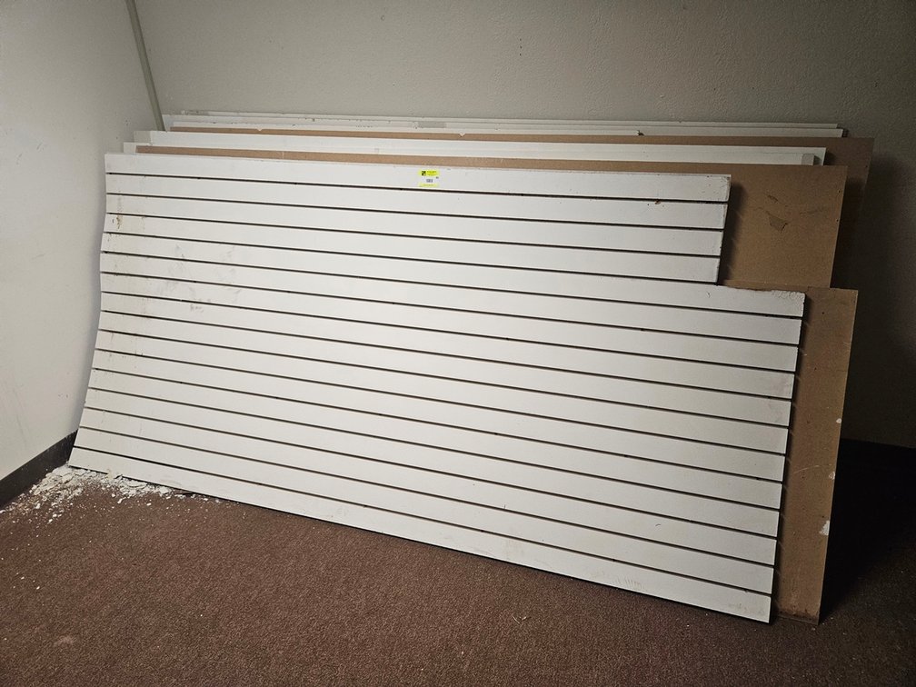 14 Slatwall Sheets, Assorted Sizes