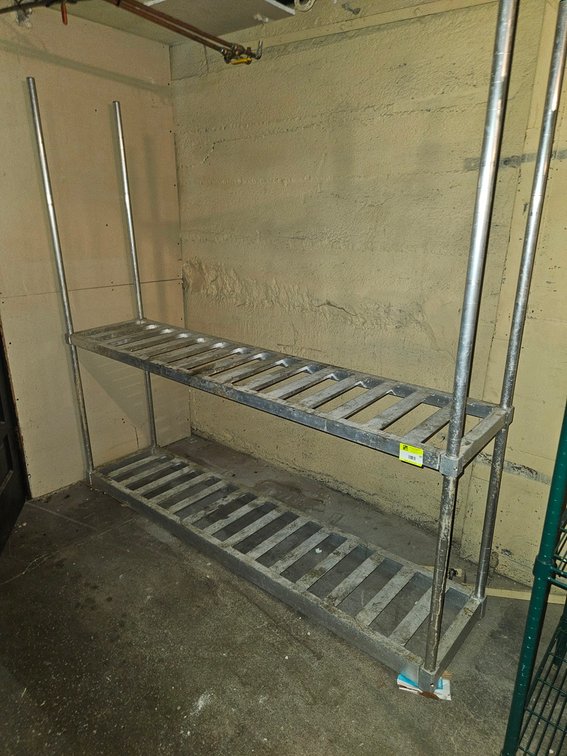 Aluminum 2 Tier Shelf, 80"x18"x76"