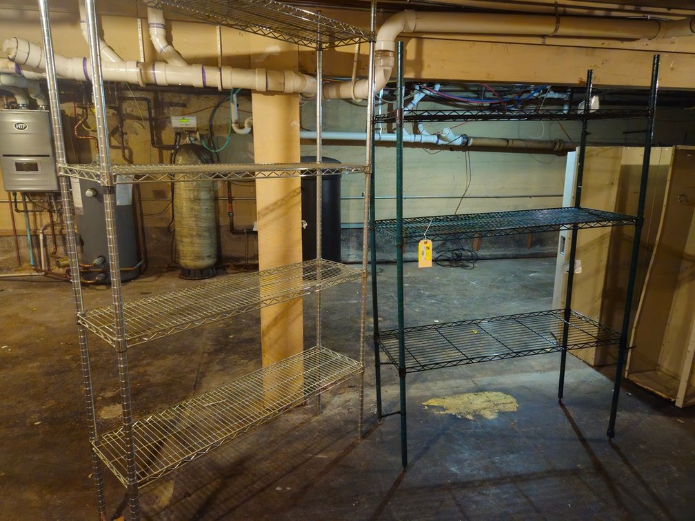 2 Assorted Wire Shelves, 48"x18"x75" and 48"x14"x84"