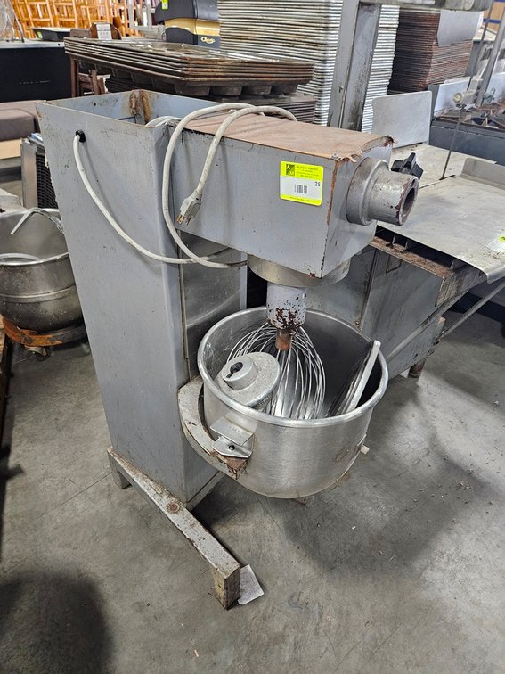 Univex 30 Qt Mixer, Model M-30 with Bowl and Attachments