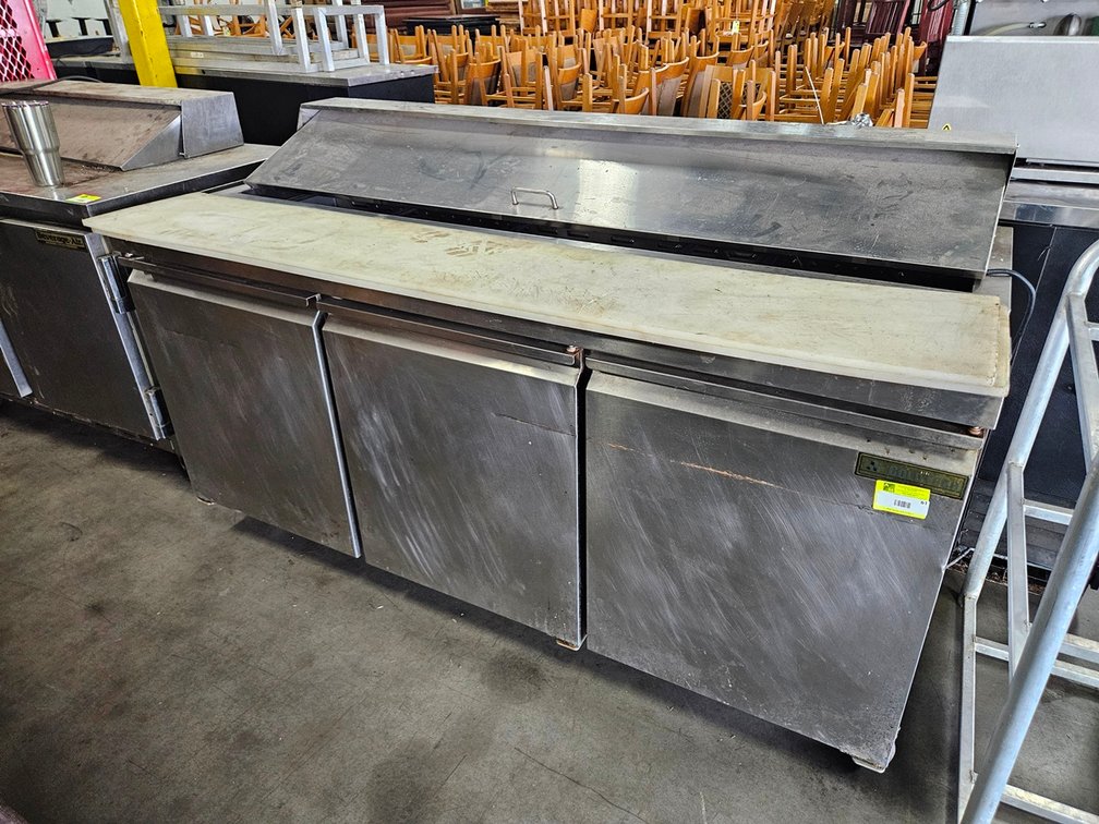 ColdTech 71" Refrigerated Prep Table, Model S3BRR-18S, 115V