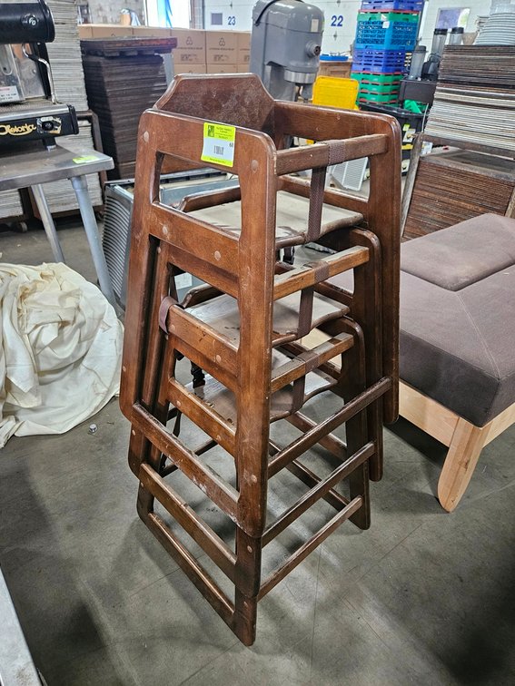 3 Wood High Chairs