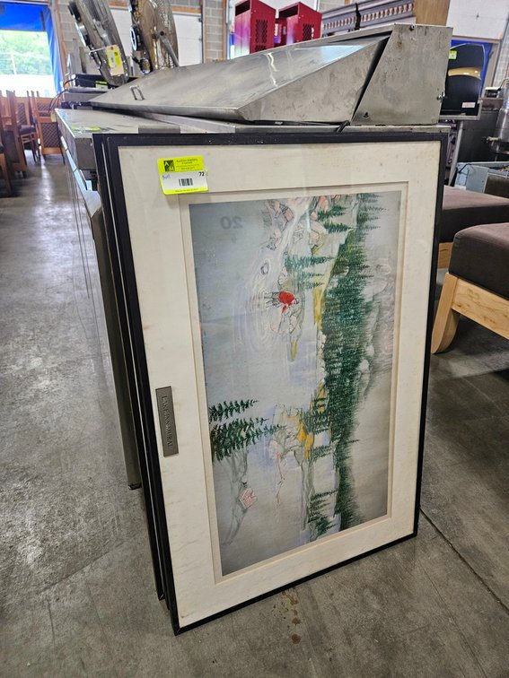 4 Framed Pictures 34"x24", More