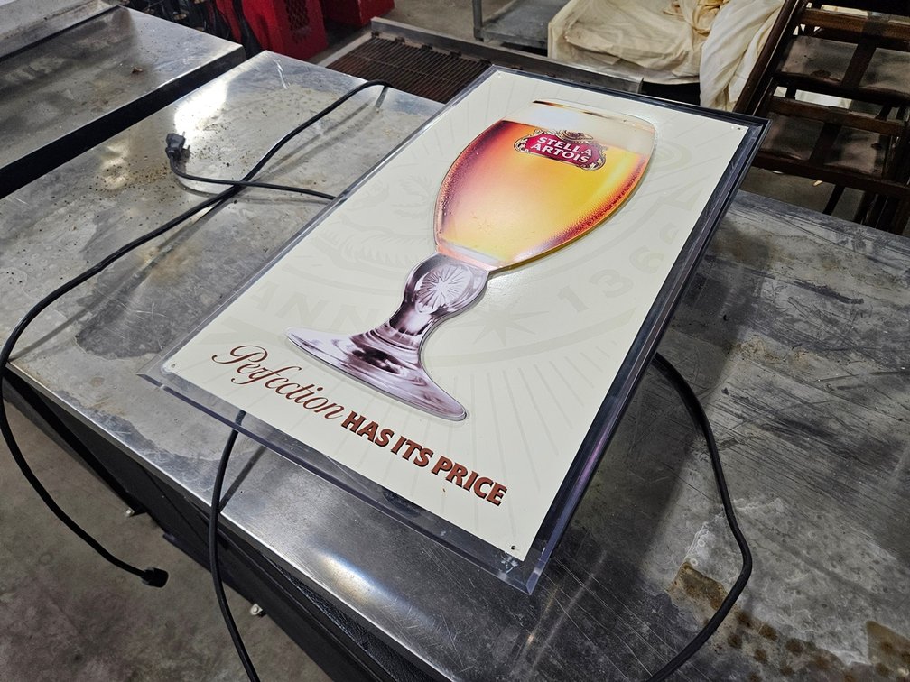 Stella Beer Lighted Sign, 14"x26"