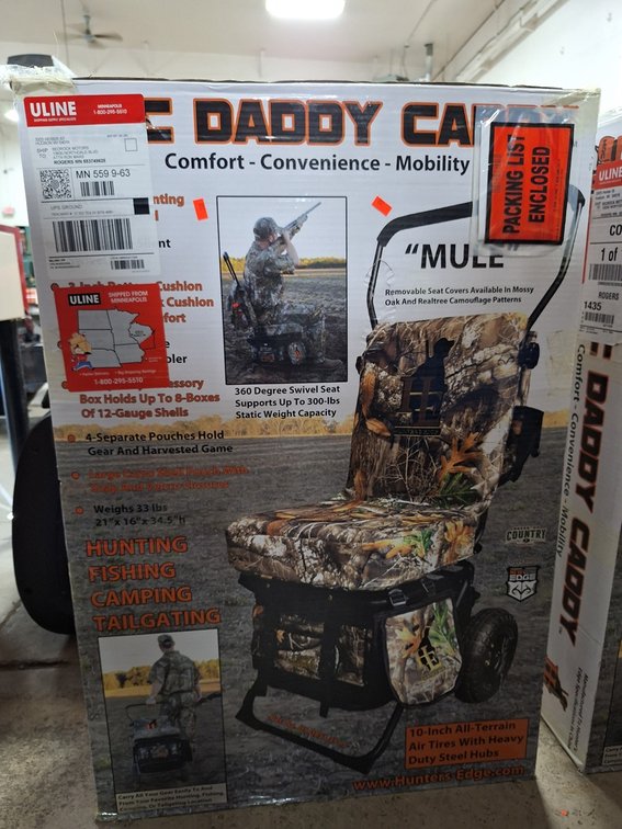 Uline Mac Daddy Caddy Mobile Hunting Chair