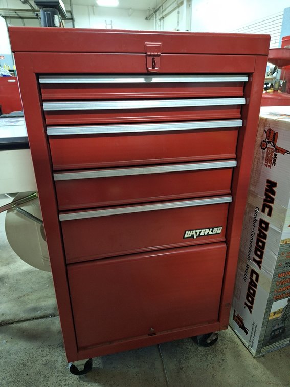 Waterloo 7 Drawer Tool Cabinet on Wheels with Tools, 22"x12"x40"