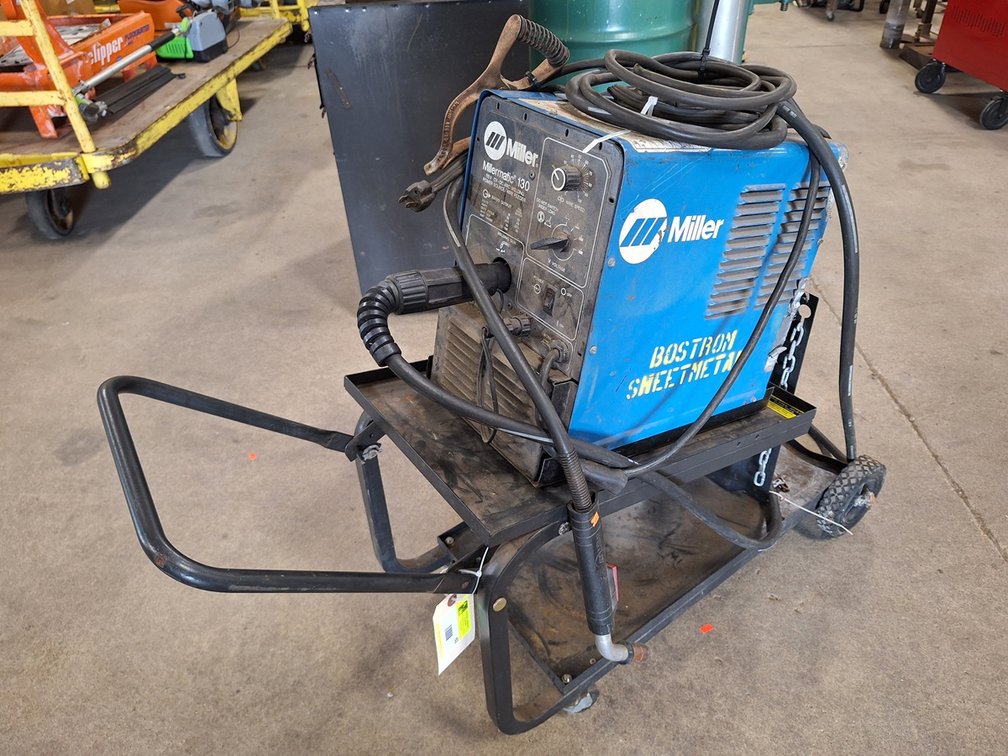 Miller Millermatic 130 Wire Feed Welder on Cart, CV/DC, 20 Amp, 115V