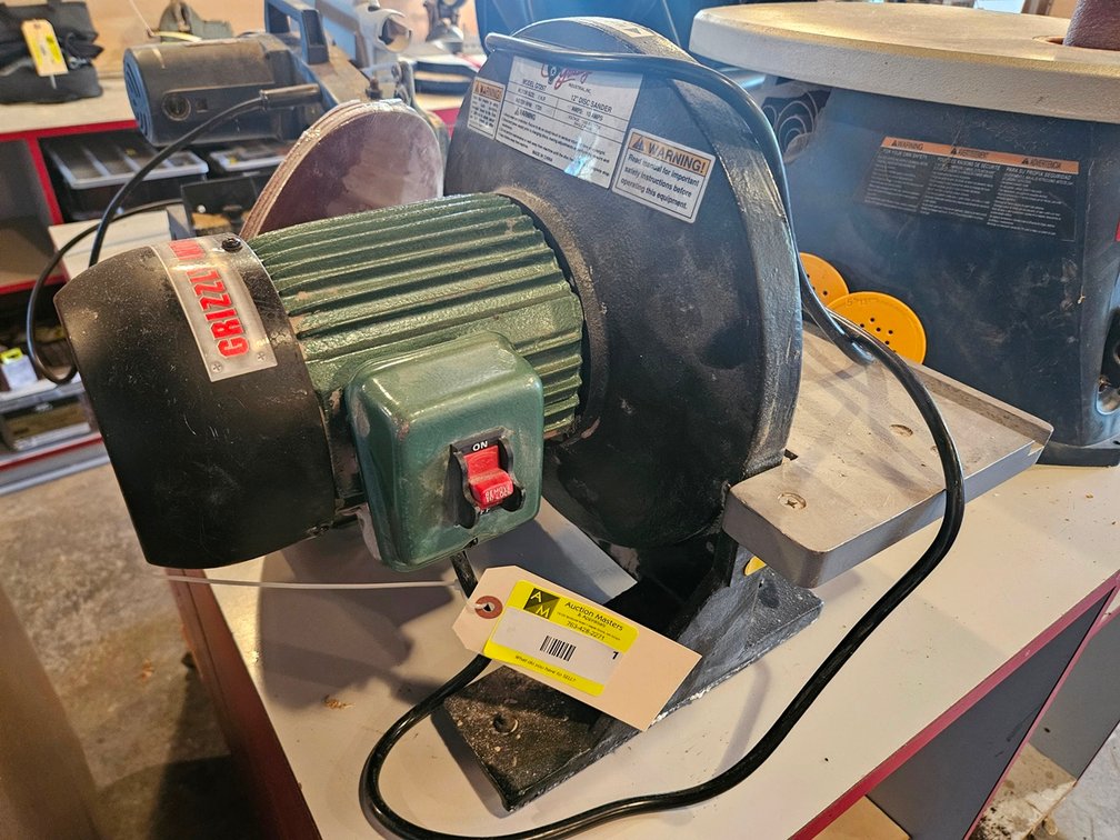 Grizzly 12" Disc Sander, Model G7297 with Discs