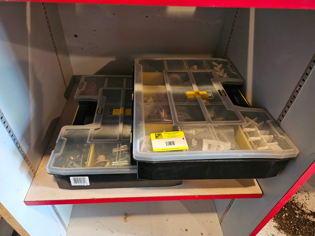 2 Stanley Hardware Organizers with Contents