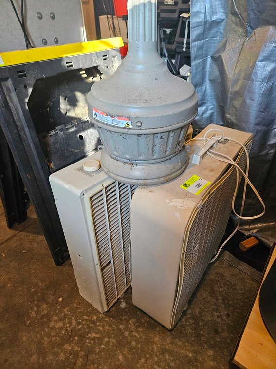 2 Box Fans, Cigarette Butt Disposal