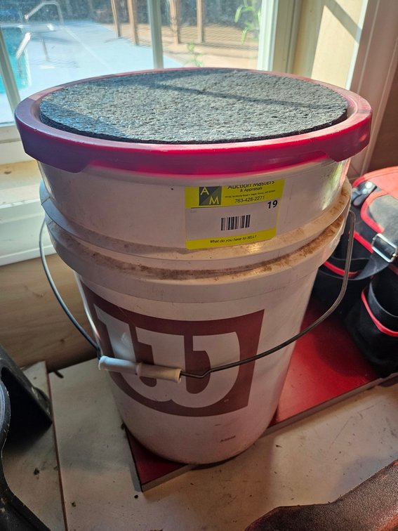 Poly Bucket with Baseballs