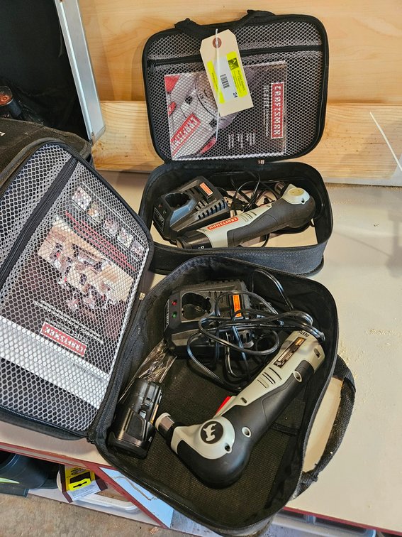 2 Craftsman 12V Hammerhead Auto Hammers with Batteries and Chargers