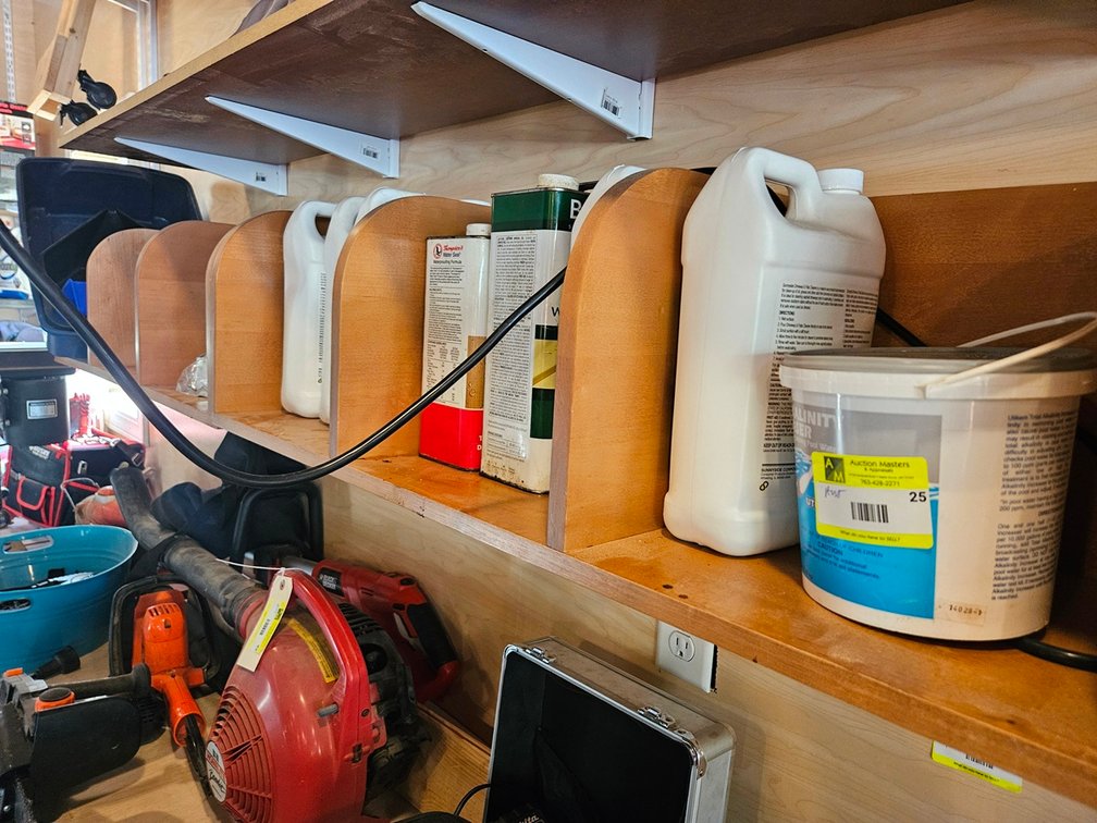 Assorted on Shelf, Garage Supplies
