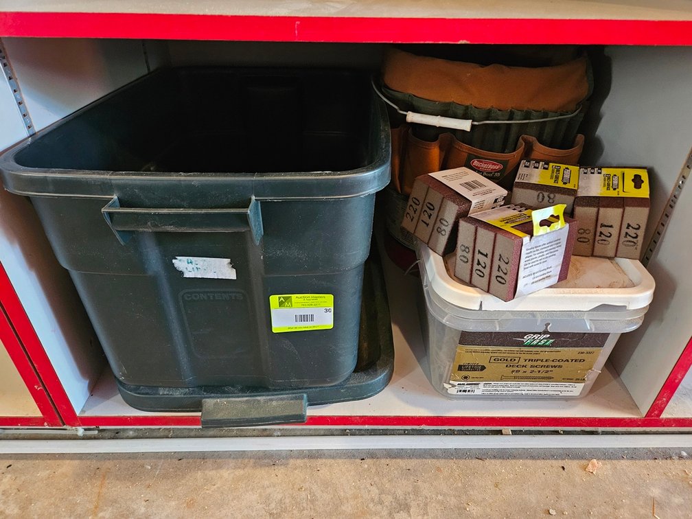Assorted Hardware, Sanding Blocks, More