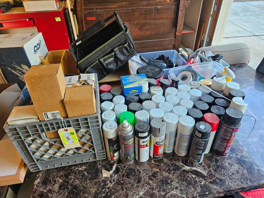 Assorted, Spray Paint, Garage Supplies, More