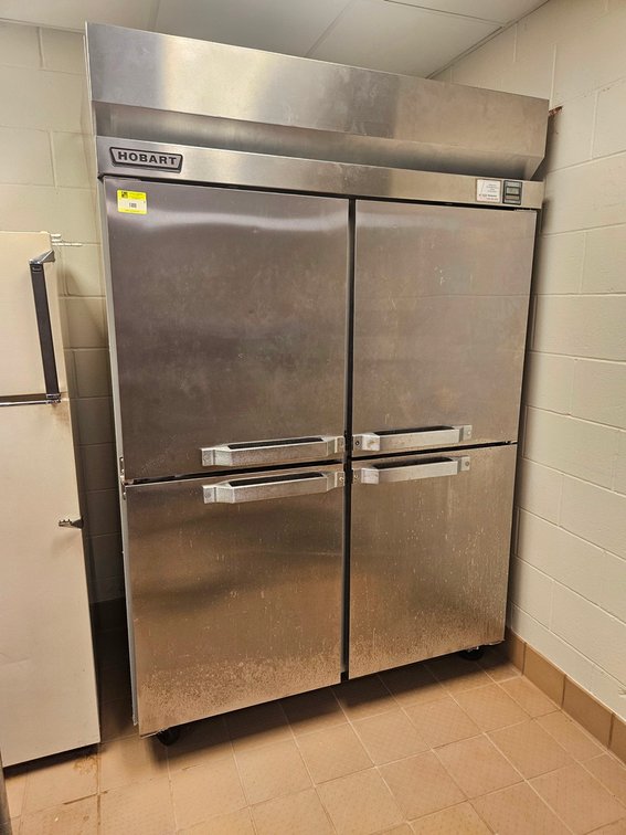 Hobart Split 4 Door Freezer on Wheels, Model QF2, 120/208-240V, 1 PH, 54"x34"x82"
