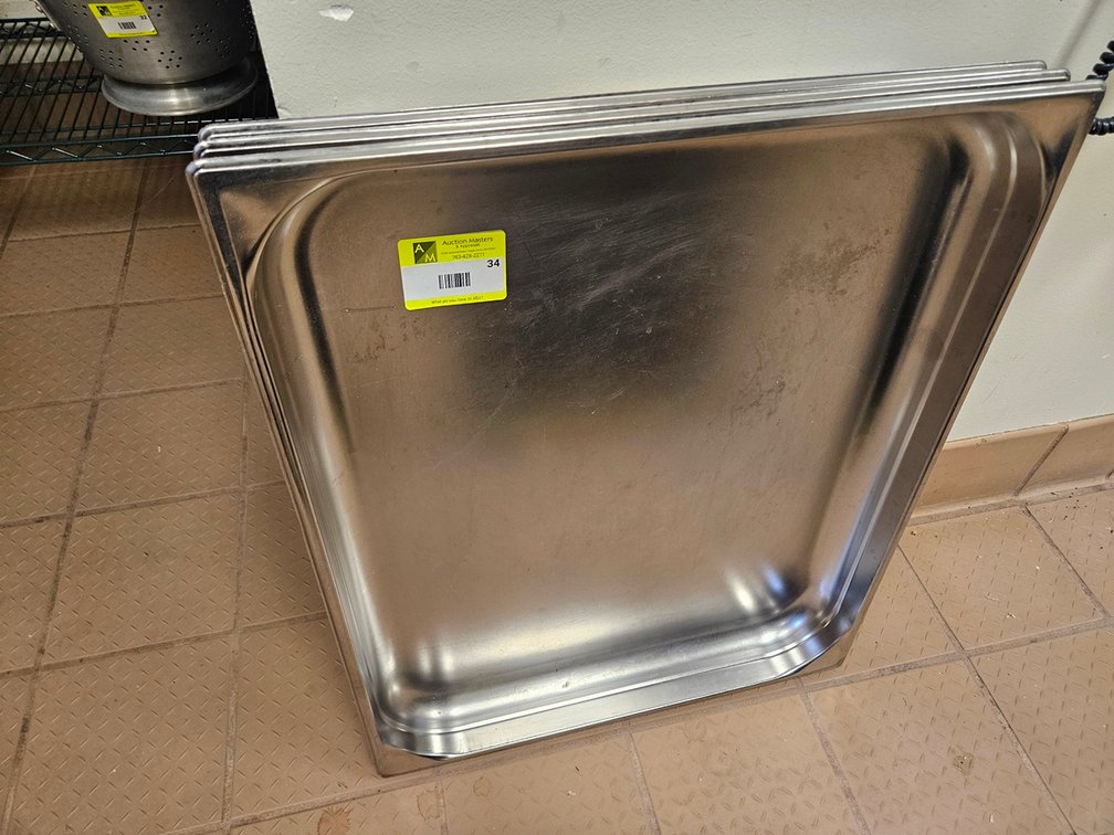 3 SS Pans, 21"x26"x2"