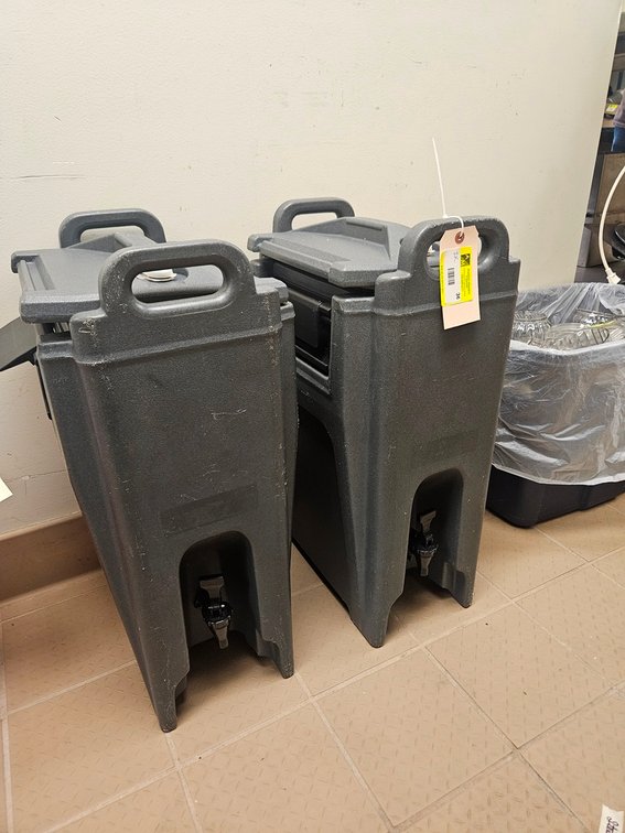 2 Cambro Thermal Beverage Dispensers, 12"x16"x25"