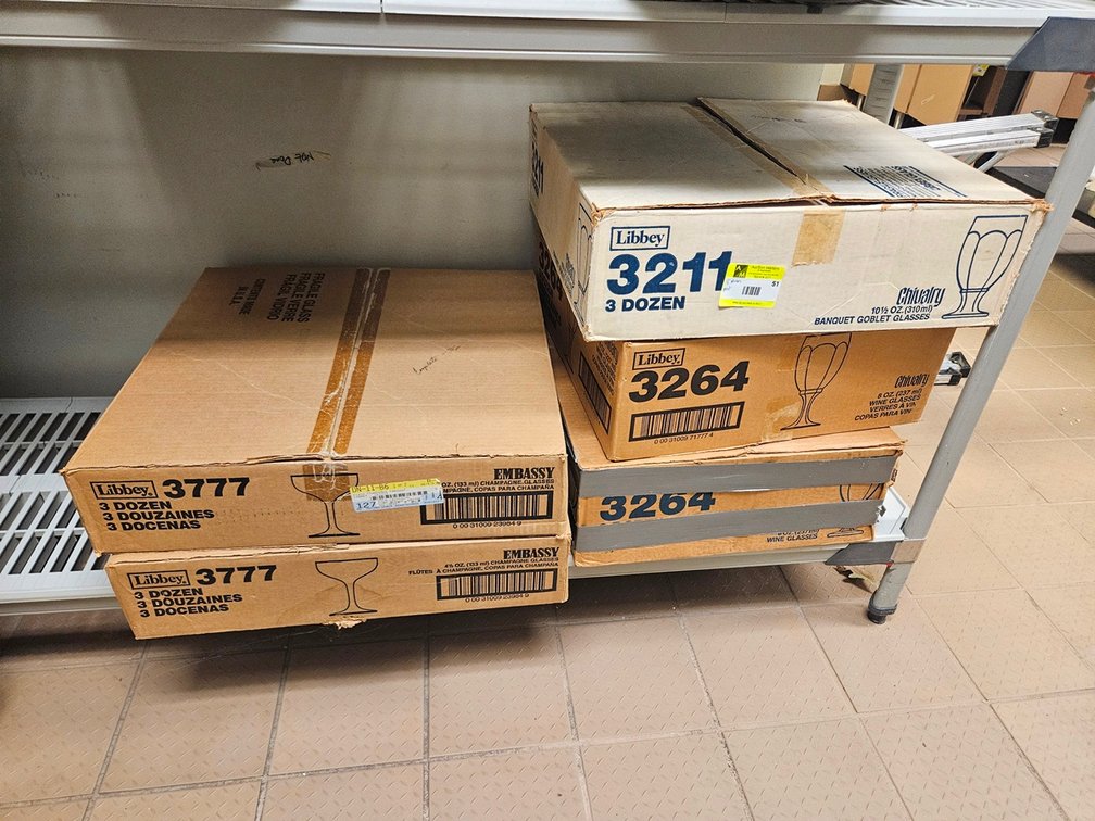 5 Boxes Assorted Glassware