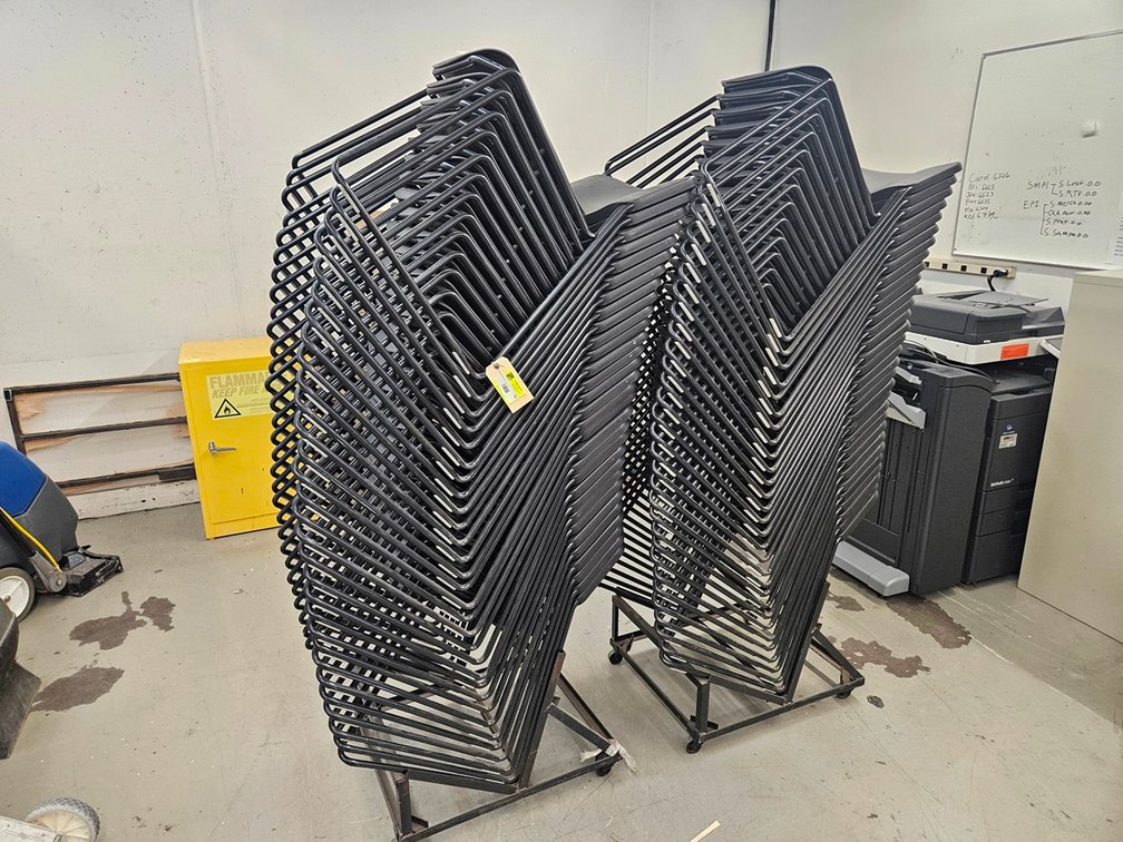 60 Stack Chairs with 2 Carts