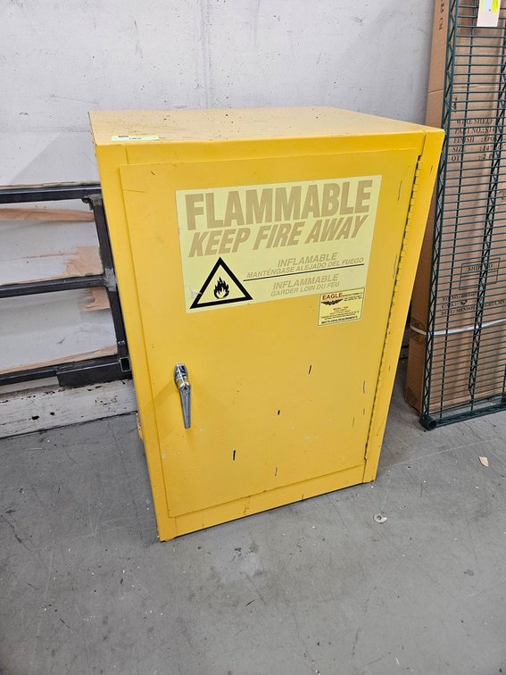 Metal Flammables Cabinet, 23"x18"x35"
