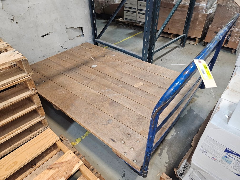 Metal/Wood Warehouse Cart, 72"x48"