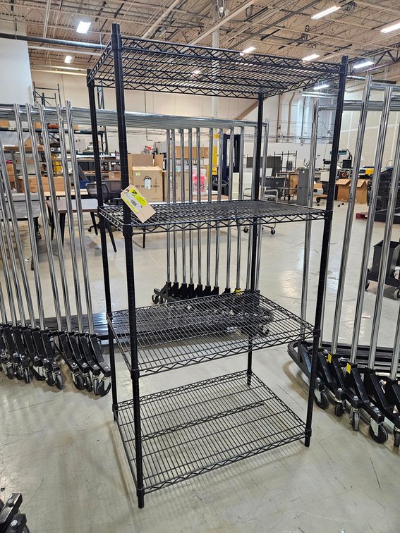 Wire 4 Tier Shelf, 36"x24"x72"