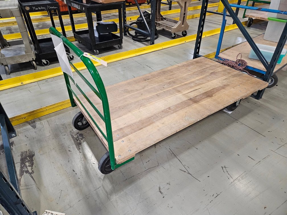 Metal/Wood Warehouse Cart, 72"x36"