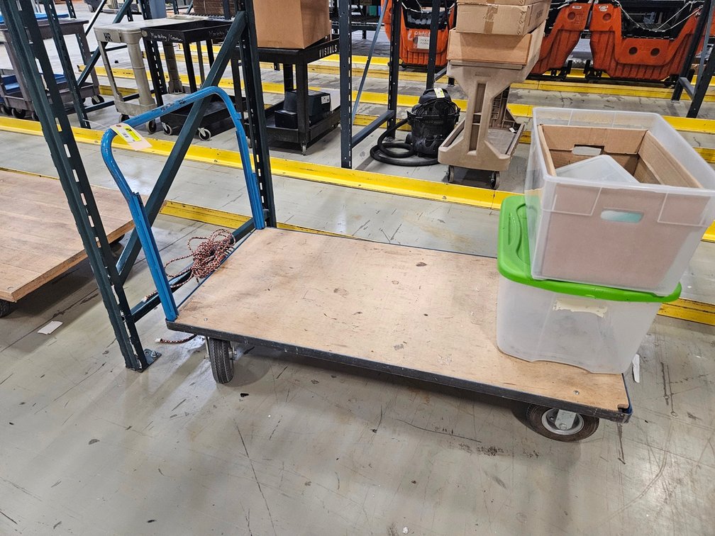 Metal/Wood Warehouse Cart, 60"x30"