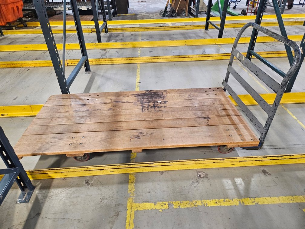 Metal/Wood Warehouse Cart, 72"x36"