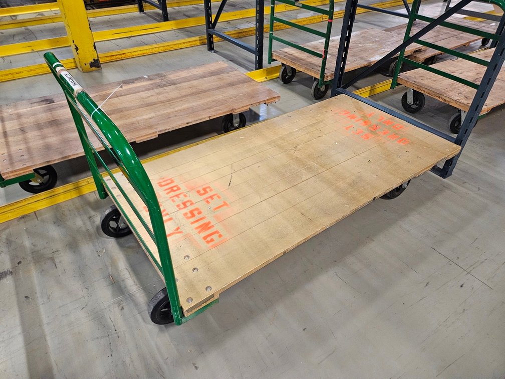 Metal/Wood Warehouse Cart, 72"x36"
