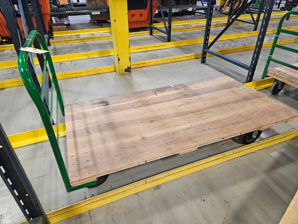 Metal/Wood Warehouse Cart, 72"x36"